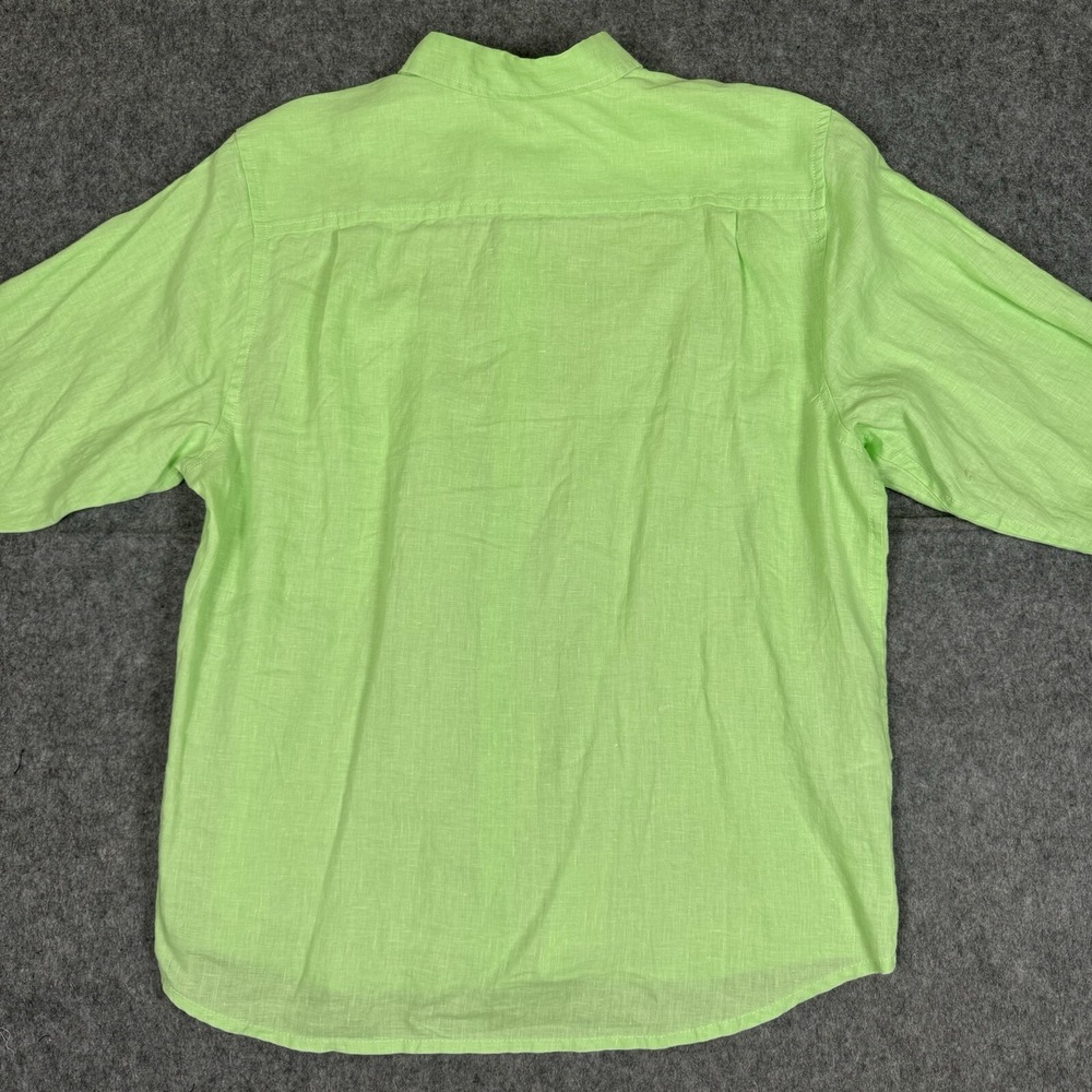 Tommy Bahama Shirt Mens XL Green Linen Beach Summer Island Hawaiian - Picture 2 of 13